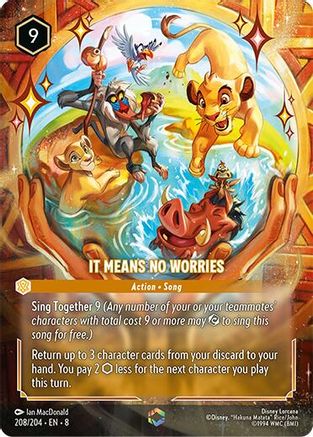 It Means No Worries (Enchanted) (208/204) - [ Reign of Jafar ] Holofoil