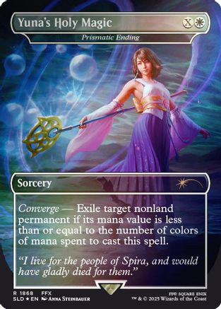 Yuna's Holy Magic - Prismatic Ending (Rainbow Foil) (SLD-1868) - [Secret Lair Drop Series] Foil