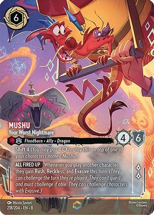 Mushu - Your Worst Nightmare (Enchanted) (218/204) - [ Reign of Jafar ] Holofoil