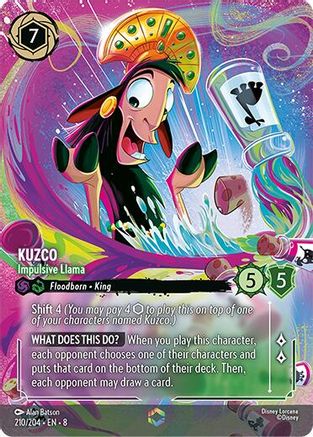 Kuzco - Impulsive Llama (Enchanted) (210/204) - [ Reign of Jafar ] Holofoil
