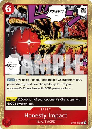 Honesty Impact (OP11-018) - A Fist of Divine Speed