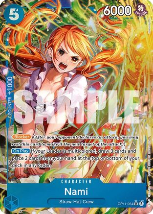 Nami (054) (Alternate Art) (OP11-054) - A Fist of Divine Speed