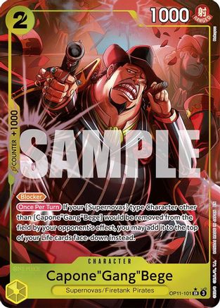 Capone"Gang"Bege (101) (Alternate Art) (OP11-101) - A Fist of Divine Speed