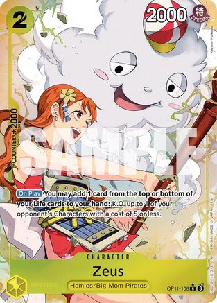Zeus (Alternate Art) (OP11-106) - A Fist of Divine Speed