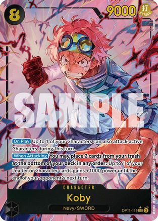 Koby (119) (Alternate Art) (OP11-119) - A Fist of Divine Speed