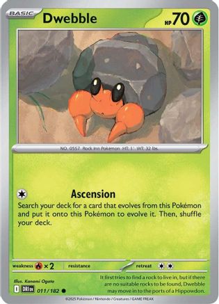 Dwebble 011/182 - [SV10 Destined Rivals] Reverse Holofoil