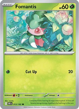 Fomantis 013/182 - [SV10 Destined Rivals] Reverse Holofoil