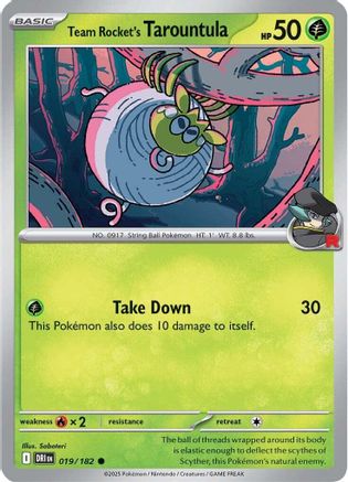 Team Rocket's Tarountula 019/182 - [SV10 Destined Rivals] Reverse Holofoil
