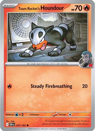 Team Rocket's Houndour 037/182 - [SV10 Destined Rivals] Reverse Holofoil