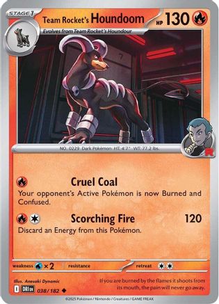 Team Rocket's Houndoom - 038/182 - [SV10 Destined Rivals] Reverse Holofoil