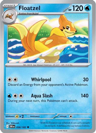 Floatzel 058/182 - [SV10 Destined Rivals] Reverse Holofoil