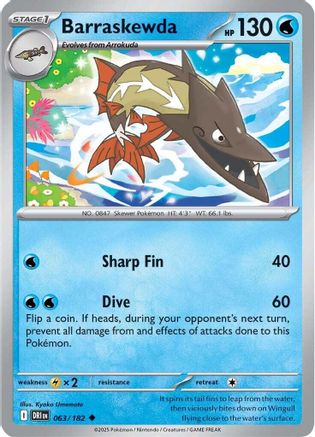 Barraskewda 063/182 - [SV10 Destined Rivals] Reverse Holofoil