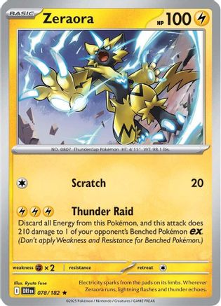 Zeraora 078/182 - [SV10 Destined Rivals] Reverse Holofoil
