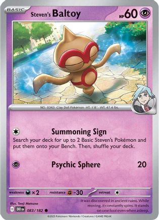 Steven's Baltoy 083/182 - [SV10 Destined Rivals] Reverse Holofoil