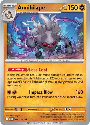 Annihilape 092/182 - [SV10 Destined Rivals] Holofoil