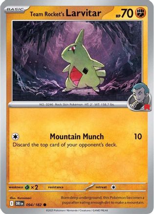 Team Rocket's Larvitar 094/182 - [SV10 Destined Rivals] Reverse Holofoil