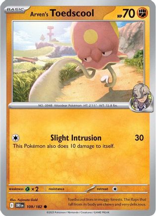 Arven's Toedscool 109/182 - [SV10 Destined Rivals] Reverse Holofoil