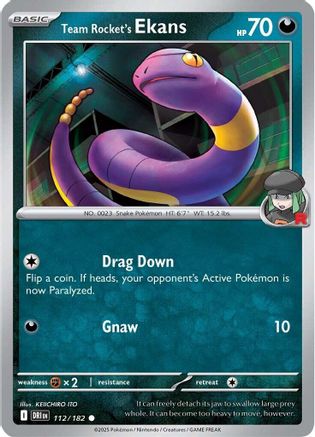 Team Rocket's Ekans 112/182 - [SV10 Destined Rivals] Reverse Holofoil