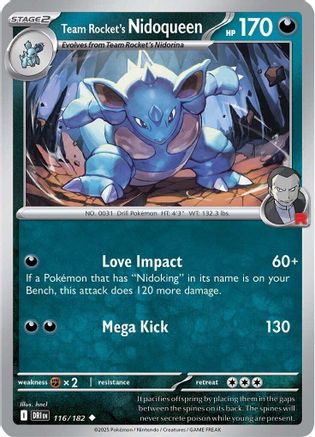 Team Rocket's Nidoqueen 116/182 - [SV10 Destined Rivals] Reverse Holofoil