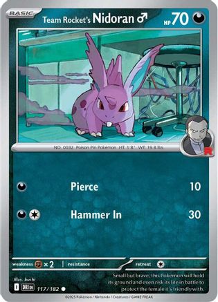 Team Rocket's Nidoran 117/182 - [SV10 Destined Rivals] Reverse Holofoil