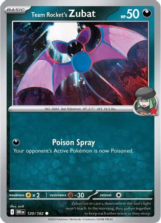 Team Rocket's Zubat 120/182 - [SV10 Destined Rivals] Reverse Holofoil