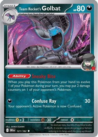 Team Rocket's Golbat 121/182 - [SV10 Destined Rivals] Reverse Holofoil