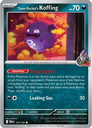 Team Rocket's Koffing 125/182 - [SV10 Destined Rivals] Reverse Holofoil
