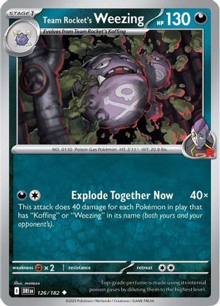 Team Rocket's Weezing - 126/182 - [SV10 Destined Rivals] Reverse Holofoil