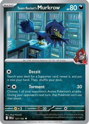 Team Rocket's Murkrow - 127/182 - [SV10 Destined Rivals] Reverse Holofoil
