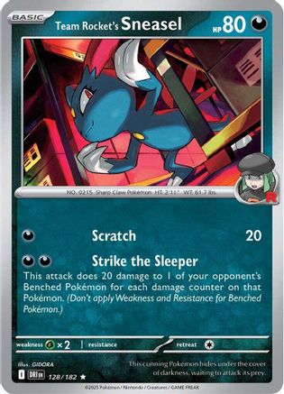 Team Rocket's Sneasel 128/182 - [SV10 Destined Rivals] Reverse Holofoil