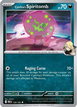 Cynthia's Spiritomb 129/182 - [SV10 Destined Rivals] Reverse Holofoil