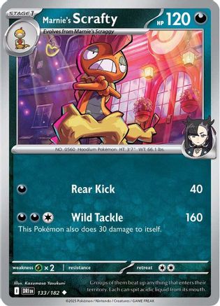 Marnie's Scrafty 133 - [SV10 Destined Rivals] Reverse Holofoil