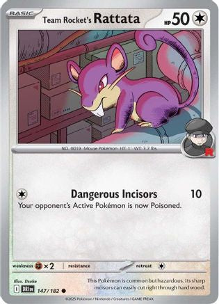 Team Rocket's Rattata 147/182 - [SV10 Destined Rivals] Reverse Holofoil