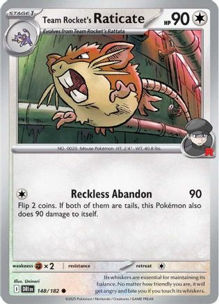 Team Rocket's Raticate - 148/182 - [SV10 Destined Rivals] Reverse Holofoil
