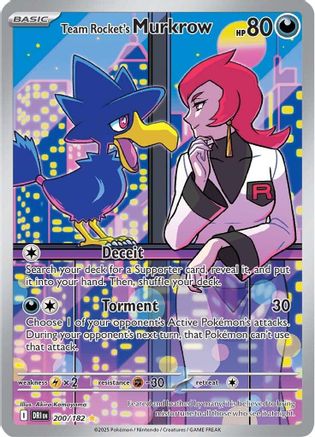Team Rocket's Murkrow - 200/182 - [SV10 Destined Rivals] Holofoil