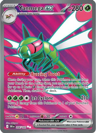 Yanmega ex - 206/182 - [SV10 Destined Rivals] Holofoil