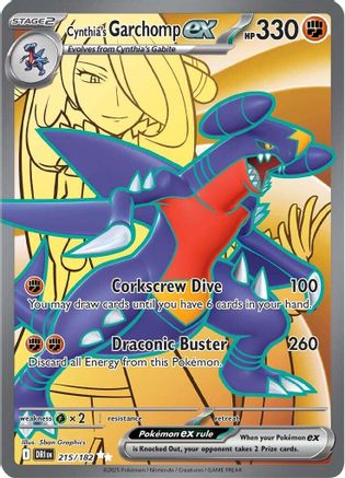 Cynthia's Garchomp ex - 215/182 - [SV10 Destined Rivals] Holofoil