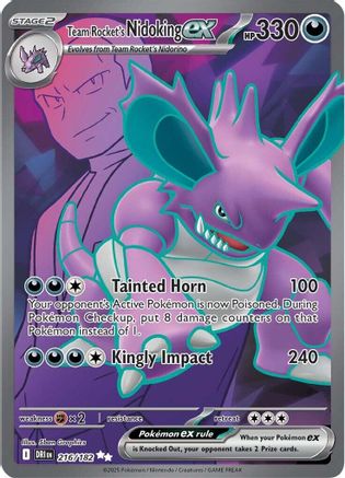 Team Rocket's Nidoking ex - 216/182 - [SV10 Destined Rivals] Holofoil