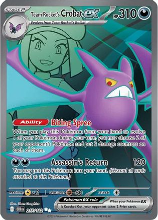 Team Rocket's Crobat ex - 217/182 - [SV10 Destined Rivals] Holofoil