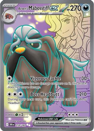 Arven's Mabosstiff ex - 218/182 - [SV10 Destined Rivals] Holofoil