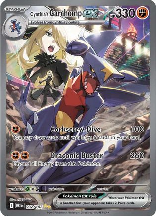 Cynthia's Garchomp ex - 232/182 - [SV10 Destined Rivals] Holofoil