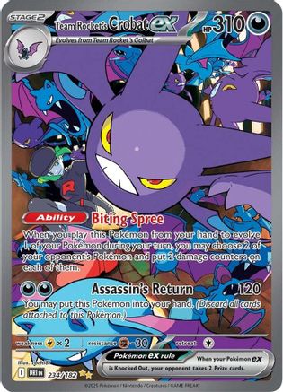 Team Rocket's Crobat ex - 234/182 - [SV10 Destined Rivals] Holofoil