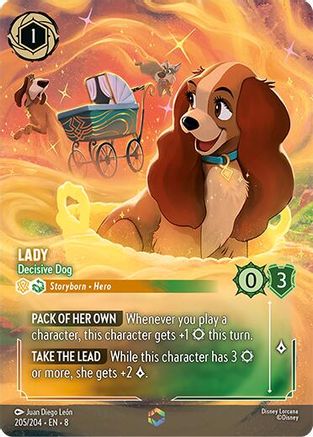 Lady - Decisive Dog (Enchanted) (205/204) - [ Reign of Jafar ] Holofoil