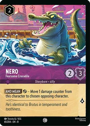 Nero - Fearsome Crocodile (Foil) (65/204) - [ Reign of Jafar ] Cold Foil