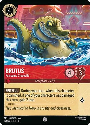Brutus - Fearsome Crocodile (Foil) (125/204) - [ Reign of Jafar ] Cold Foil