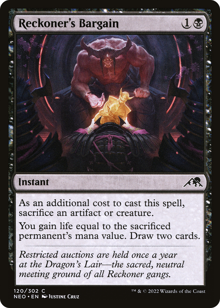 Reckoner's Bargain (NEO-120) - [Kamigawa: Neon Dynasty] Foil