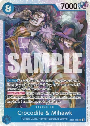 Crocodile & Mihawk (ST25-003) - Starter Deck 25: BLUE Buggy