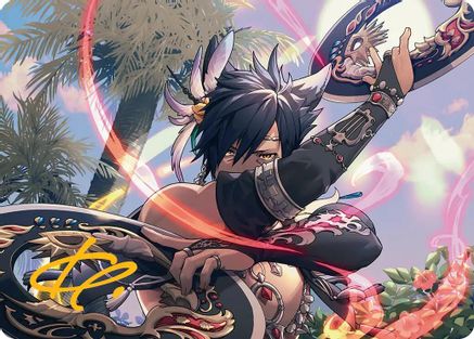 Dancer's Chakrams Art Card (Gold-Stamped Signature) (AAFIN-024) - [Art Series: FINAL FANTASY]