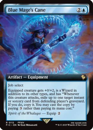 Blue Mage's Cane (Extended Art) (FIC-112) - [Commander: FINAL FANTASY] Foil