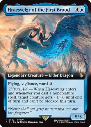 Hraesvelgr of the First Brood (Extended Art) (FIC-142) - [Commander: FINAL FANTASY]